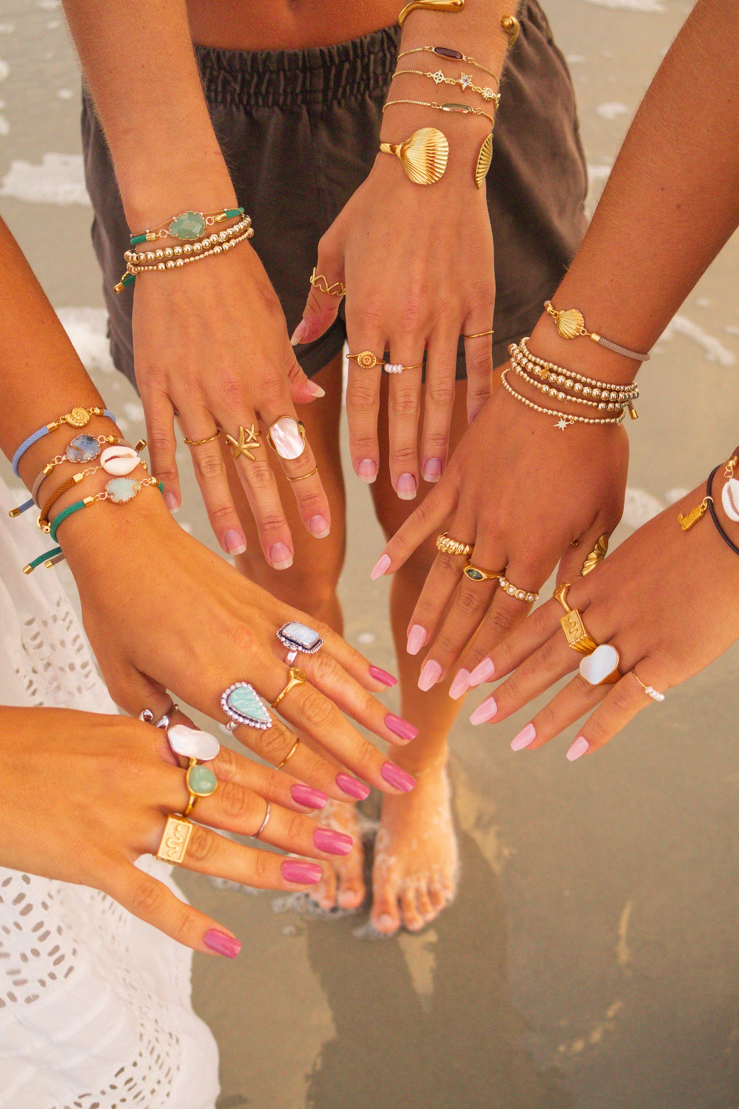 Glass Crystal Pull Chain Bracelet