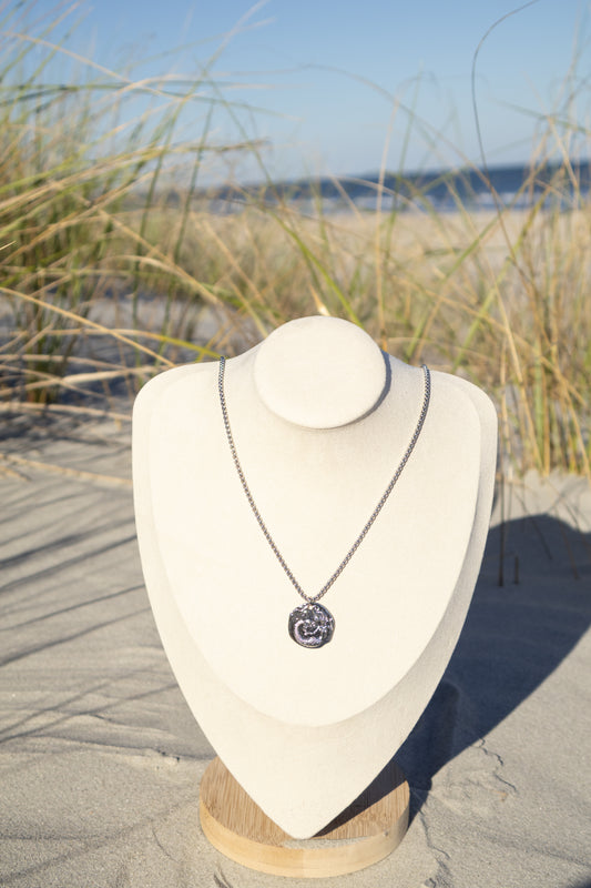 Silver Siren Coin Necklace