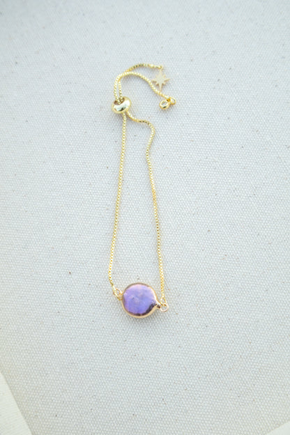 Abalone Pearl Pull Chain Bracelet