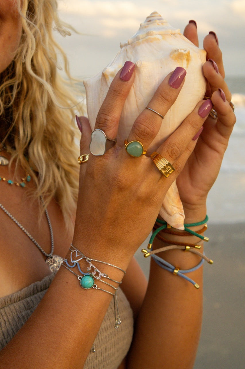 Gold Aventurine Stone Ring