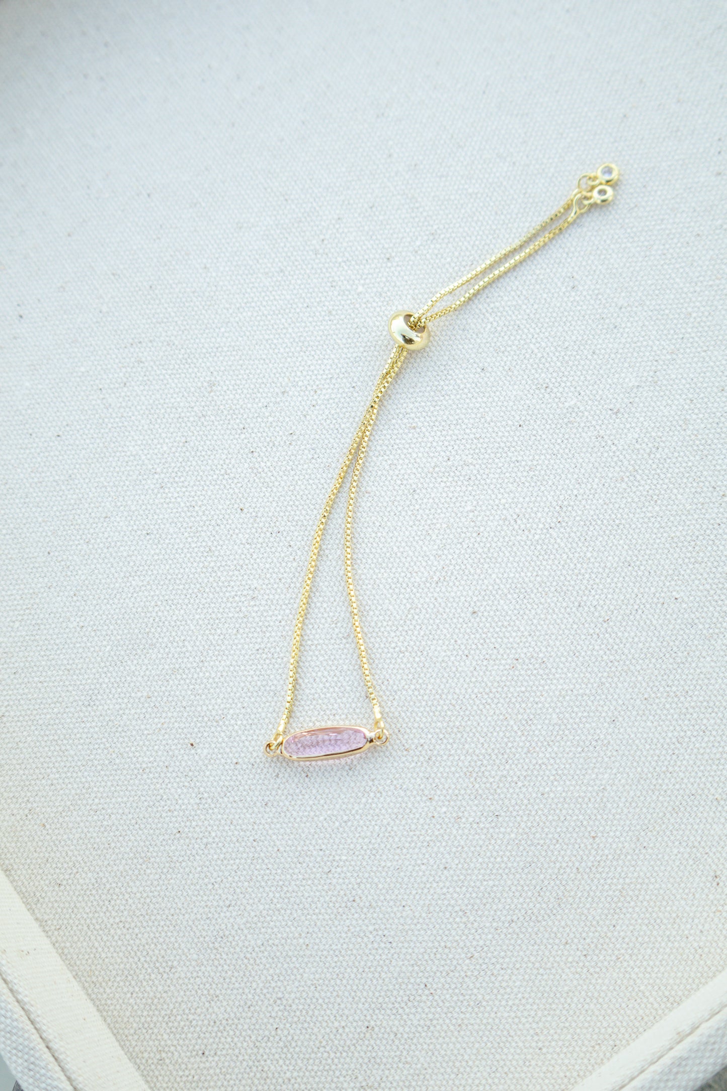 Glass Crystal Pull Chain Bracelet