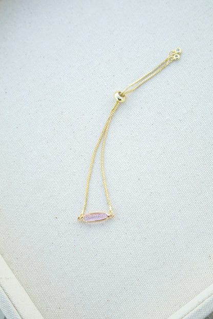 Glass Crystal Pull Chain Bracelet