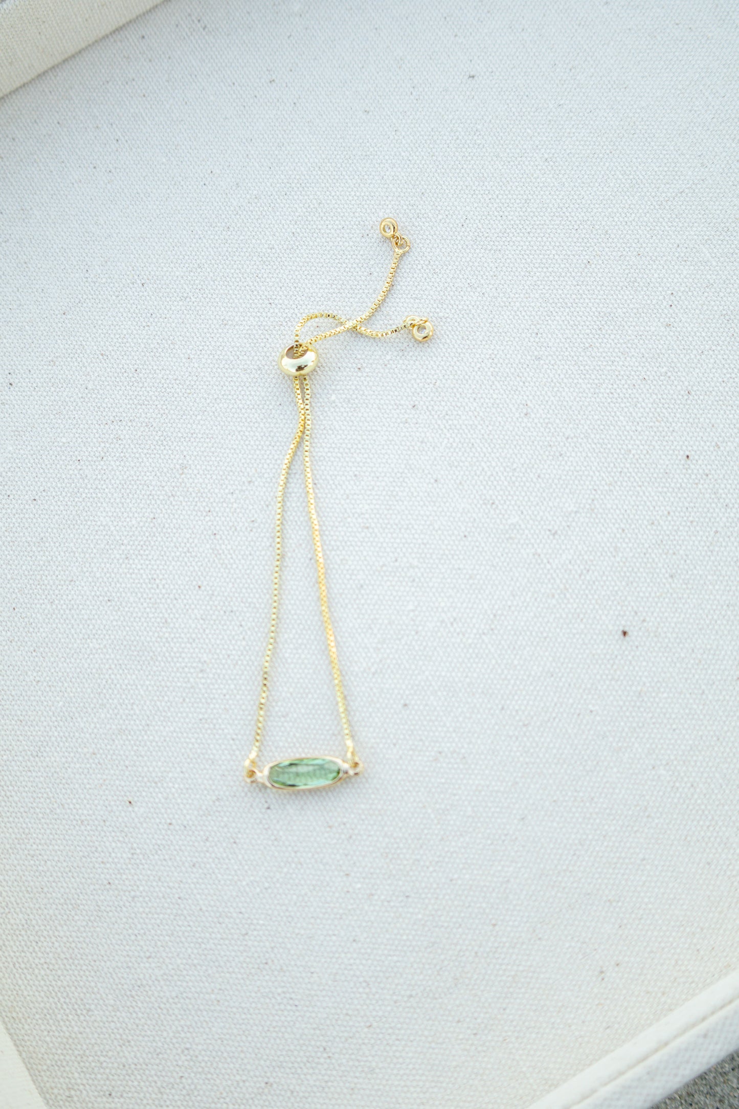 Glass Crystal Pull Chain Bracelet