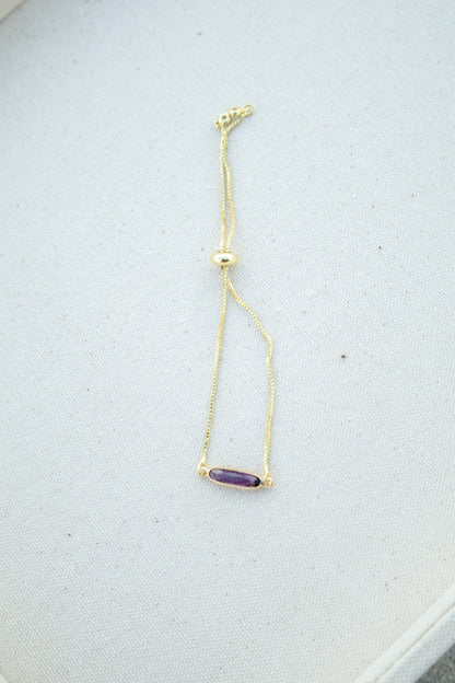 Glass Crystal Pull Chain Bracelet