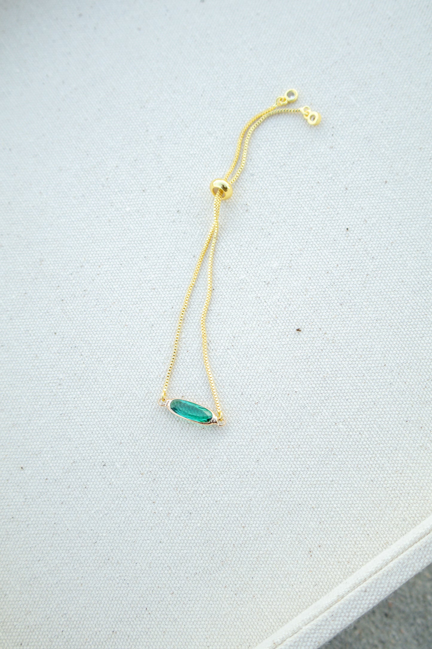 Glass Crystal Pull Chain Bracelet