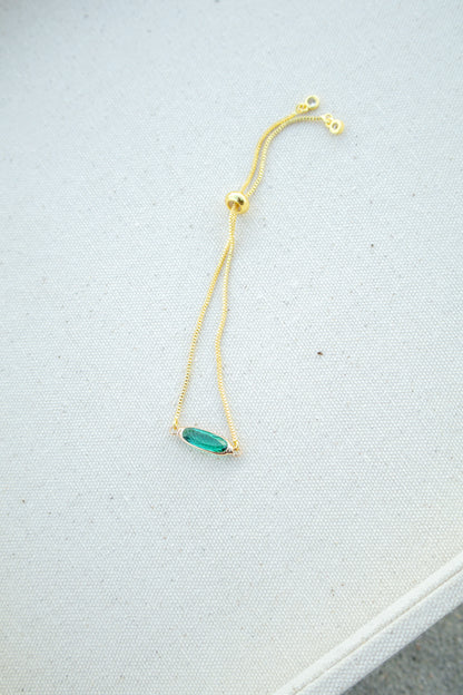 Glass Crystal Pull Chain Bracelet