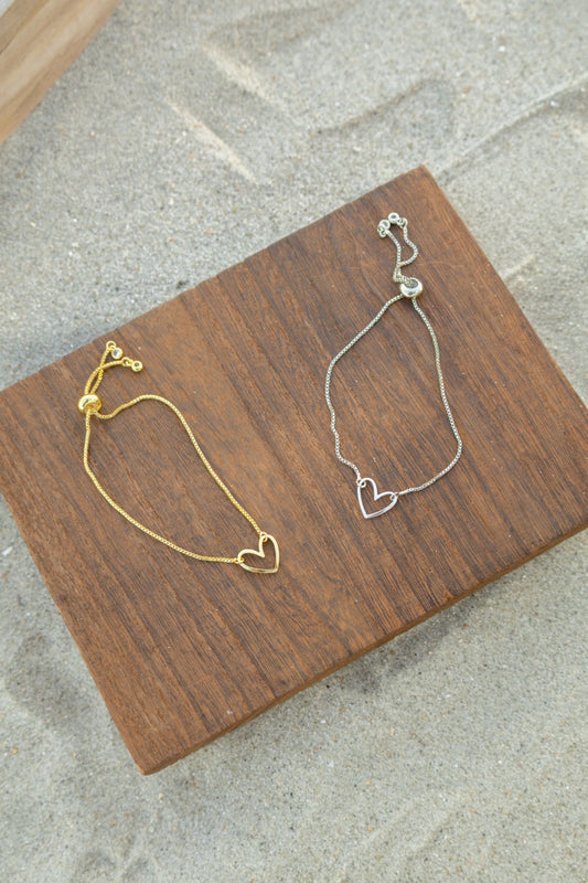 Heart Pull Chain Bracelet