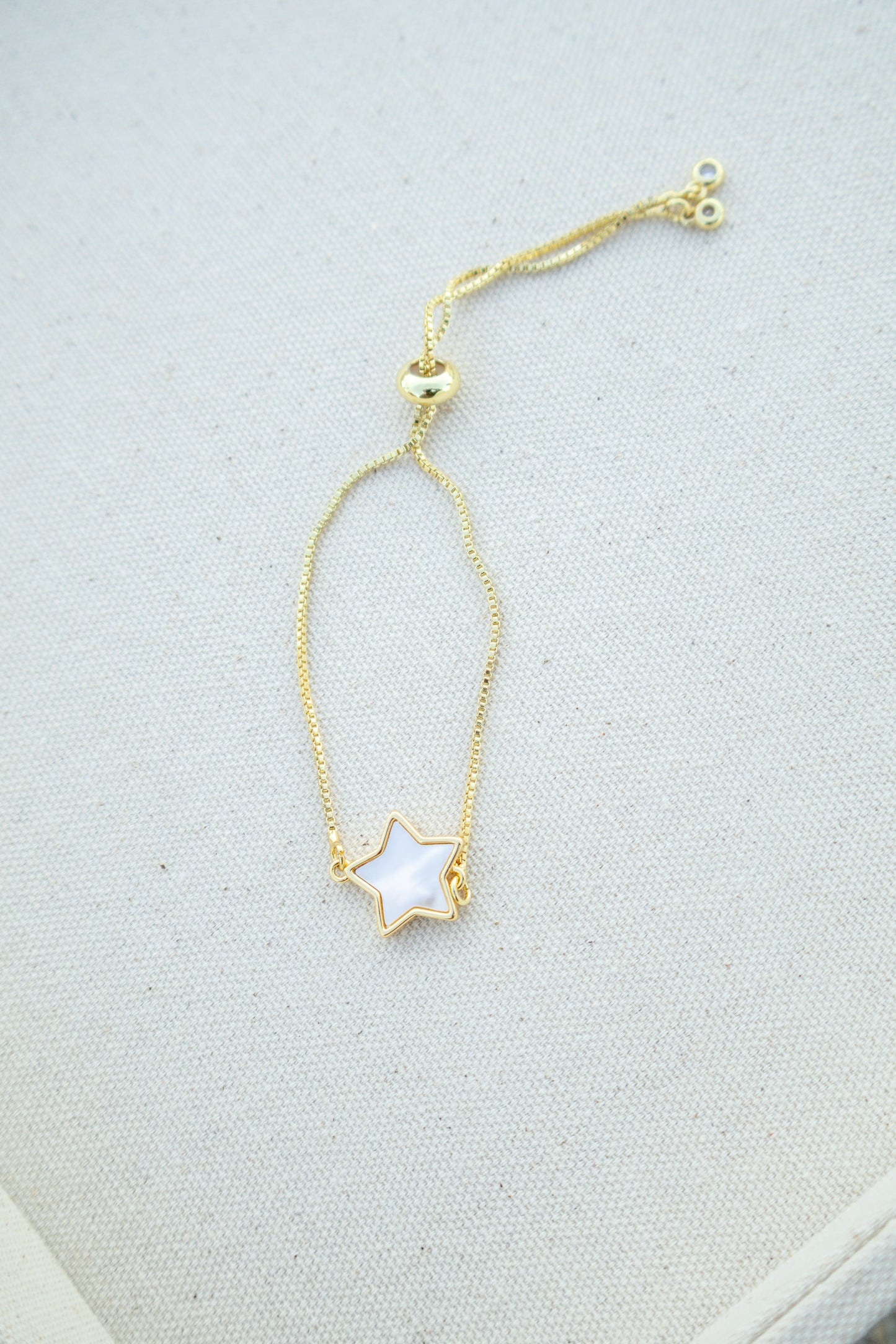 Star Mother of Pearl Pull Chain Bracelet