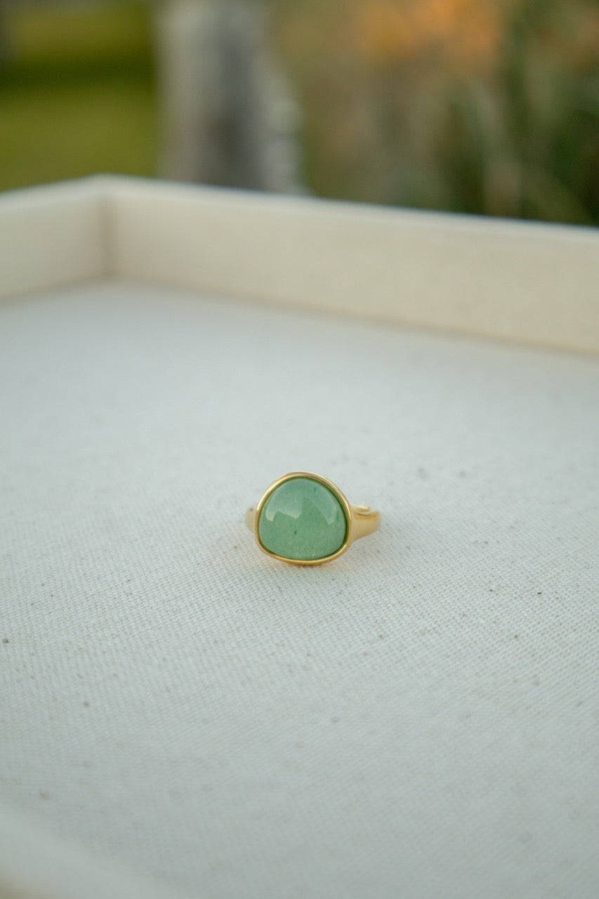 Gold Aventurine Stone Ring