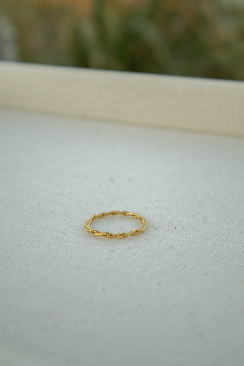Twisted Gold Stack Ring