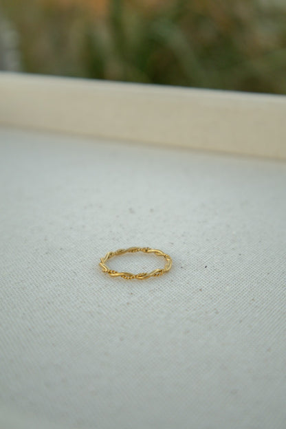 Twisted Gold Stack Ring