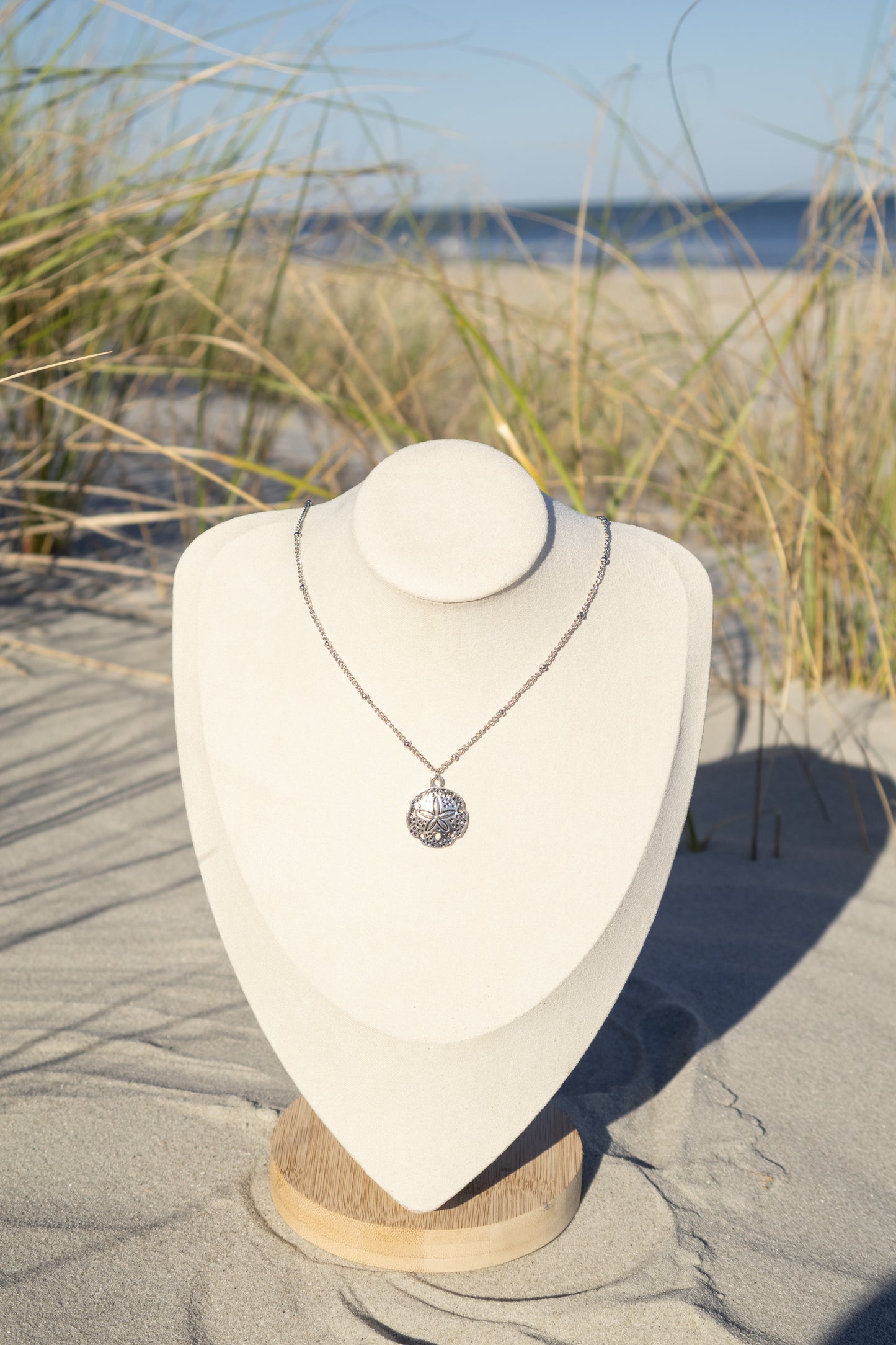 Silver Sand Dollar Necklace
