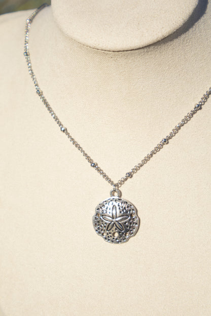 Silver Sand Dollar Necklace