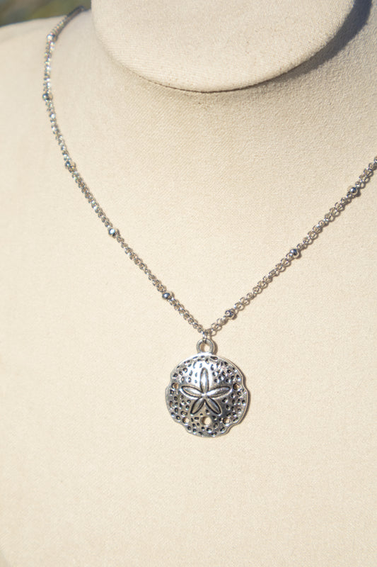 Silver Sand Dollar Necklace